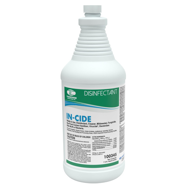 RS100345 IN-CIDE DISINFECTANT 32OZ SPRAY BOTTLE W TRIGGER